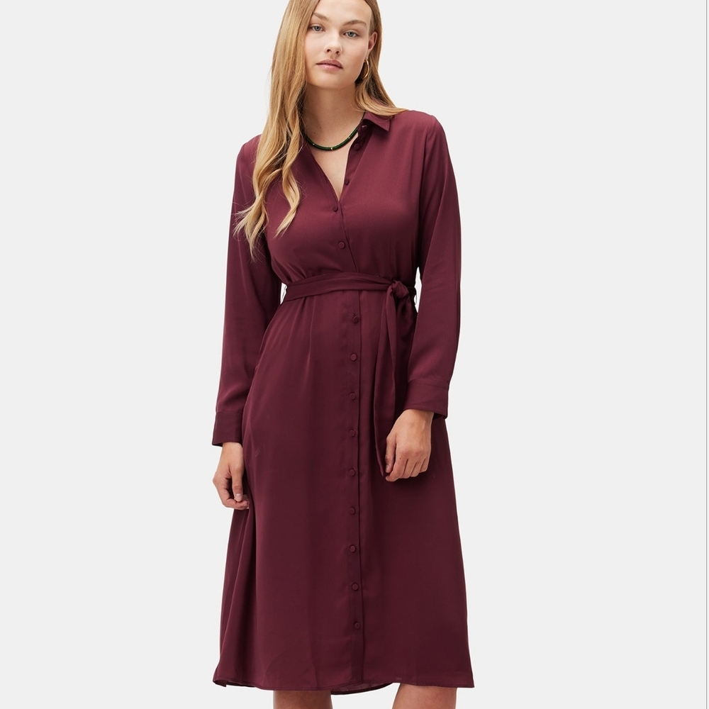 NWT Amour Vert Joyce Sustainable Long Sleeve Shirtdress